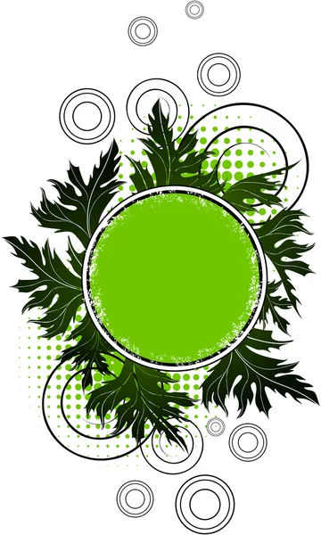 Groene floral banner — Stockvector