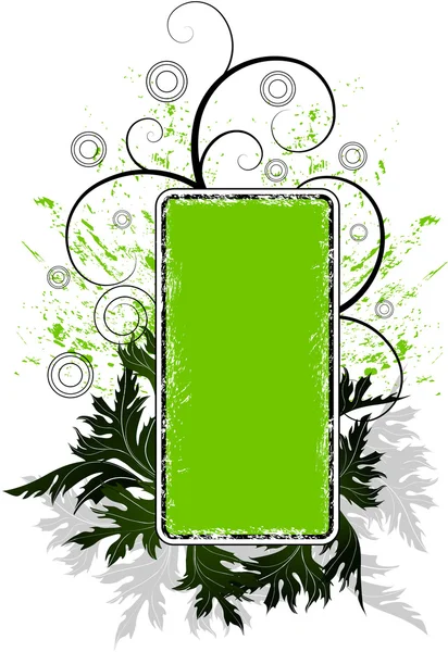 Зелений квітковий банер — стоковий вектор