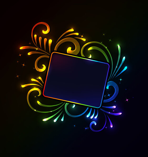 Светящийся цветочный фон
