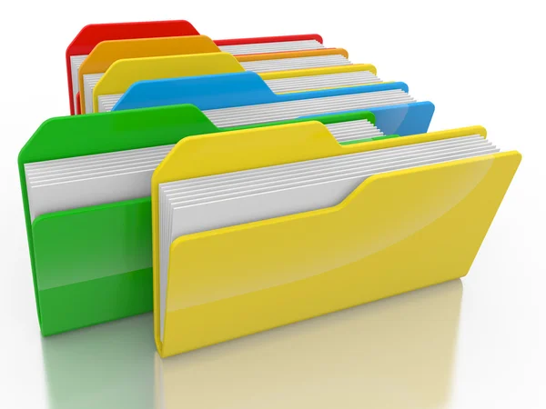 Kolor folderów — Zdjęcie stockowe