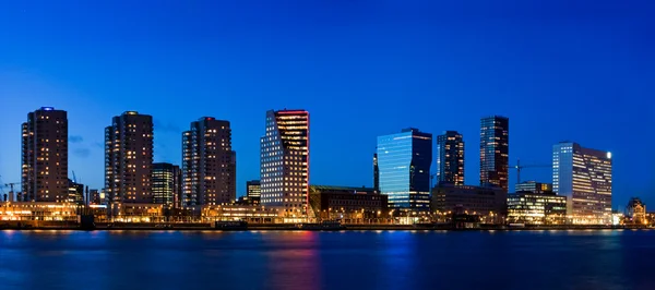 stock image Cityscape of Rotterdam at dusk