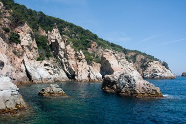 Cliff coast of Costa Brava clipart