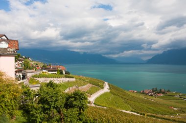 Montreux Cenevre Gölü üzerinde