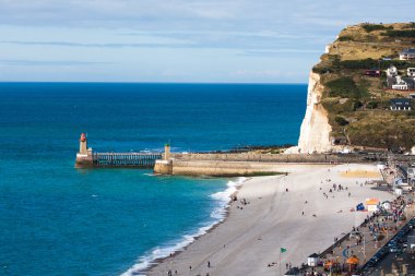 Beach of Fecamp, France clipart