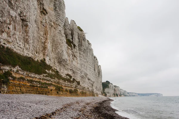Kliffen aan de kust. nevel — Stockfoto