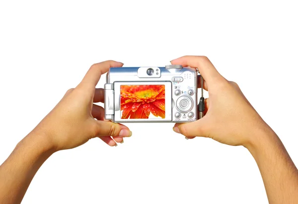 Egy kompakt digitális fényképezőgép — Stock Fotó