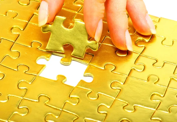 stock image Gold puzzle