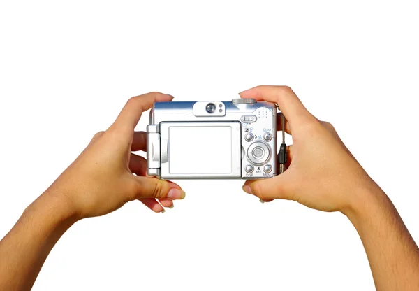 En kompakt digital kamera — Stockfoto