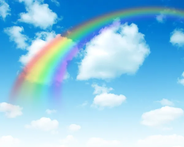 Ein heller Regenbogen — Stockfoto