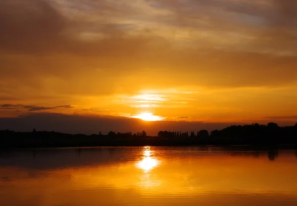 Sunset of the lake — Stock Photo, Image