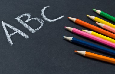 First letters and pencils clipart