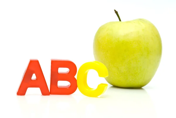 Abc and apple — Stock Photo, Image