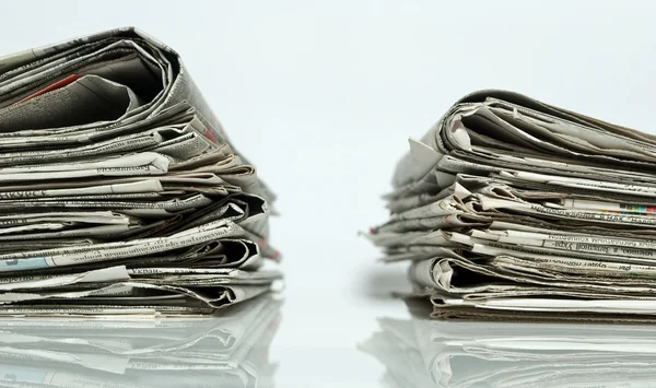 Newspapers stacks — Stock Photo, Image
