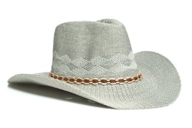 Traditional american straw hat of cowboy clipart