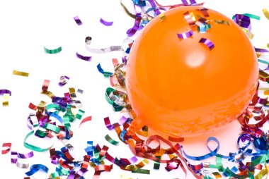 Balloons and confetti clipart