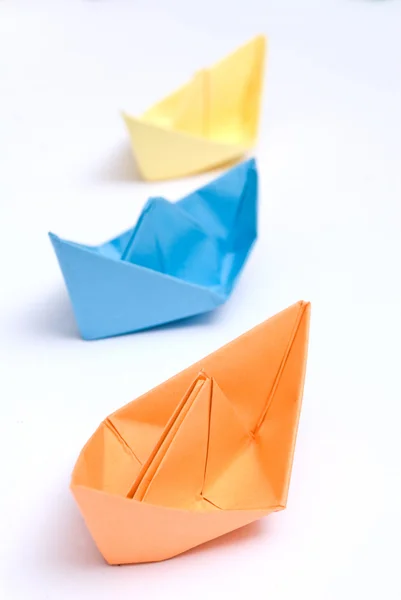 Papírové lodě — Stock fotografie