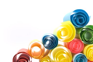 Multicolour rolled paper clipart