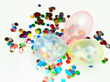 Balloons and confetti clipart