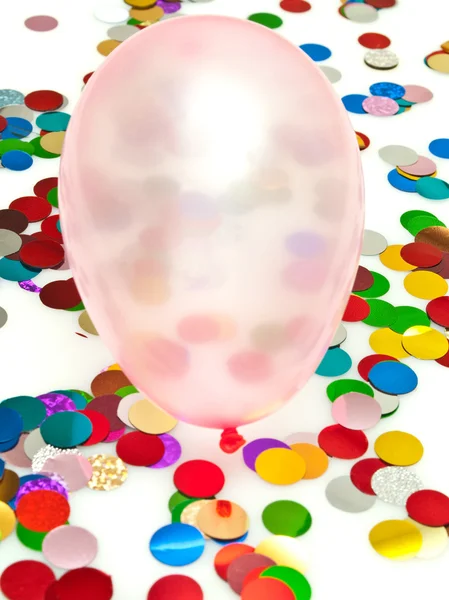 Ballon und Konfetti — Stockfoto