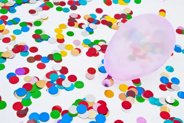 Ballons and confetti — Stock Photo, Image