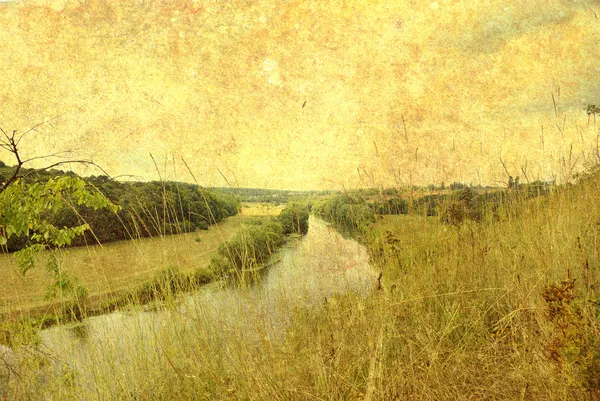 Vintage landschap foto — Stockfoto