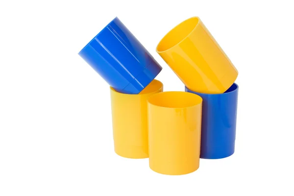 Kubki plastikowe — Zdjęcie stockowe