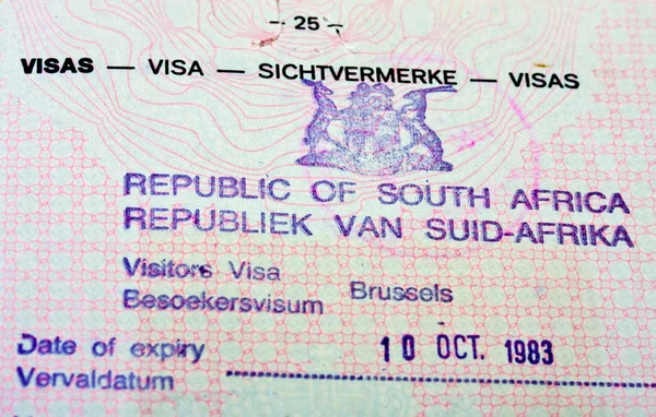 旧护照上的印章 — 图库照片