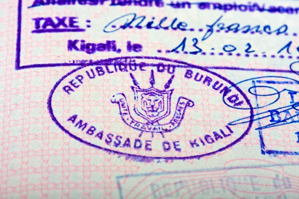 Σφραγίδας επί του διαβατηρίου παλιά — Φωτογραφία Αρχείου