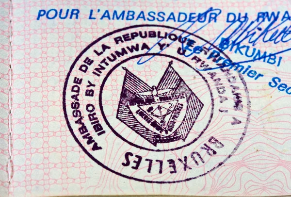 stock image Old passport stamp