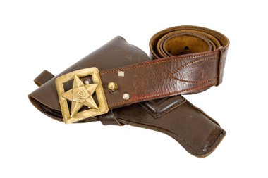 Old belt and holster clipart