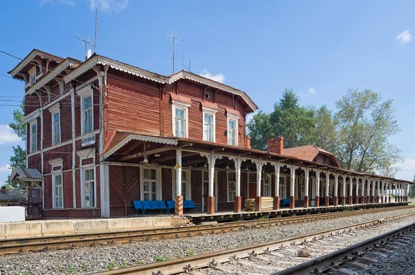 Provinsiella järnvägsstation — Stockfoto