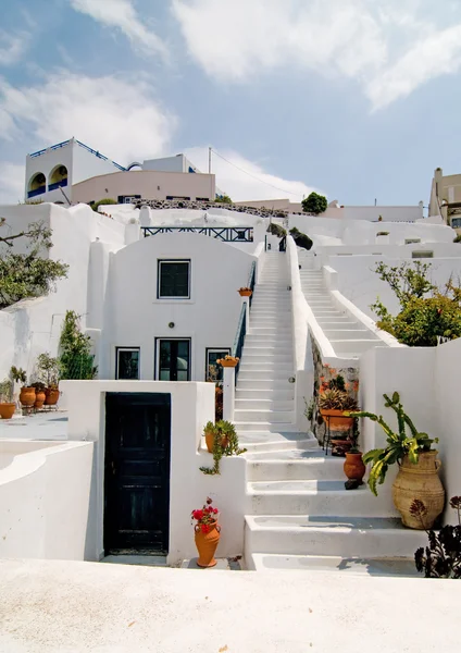 Santorini pięknych budynków — Zdjęcie stockowe
