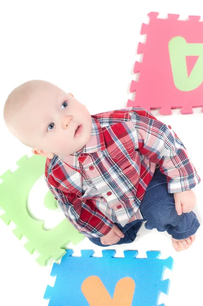 Little boy in studio