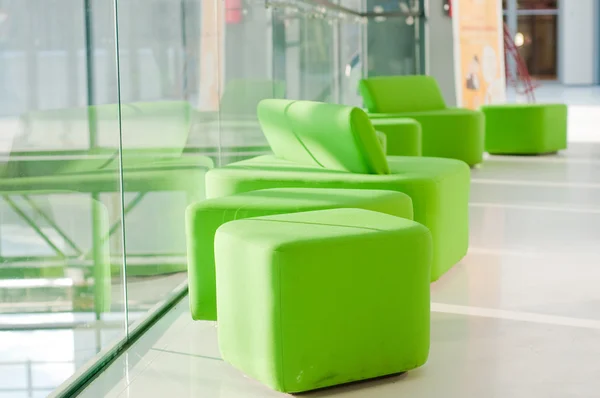 Yeşil koltuklar — Stok fotoğraf