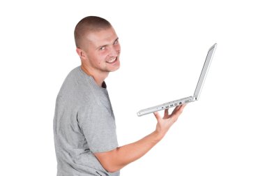 Beyazda izole edilmiş adam