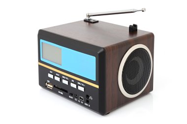 FM receiver and MP3 player clipart