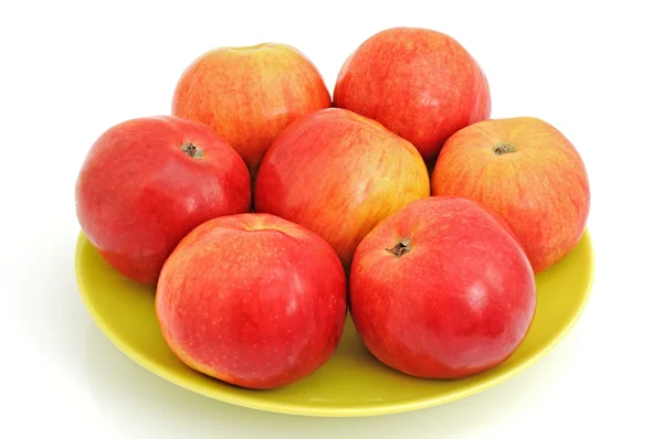 Apples on the plate — Stock Photo, Image