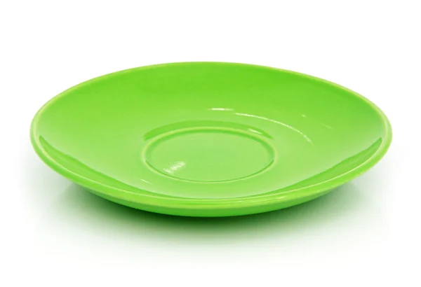 녹색 접시 — 스톡 사진