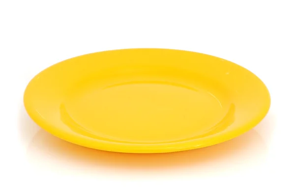 Yellow plate — Stock Photo, Image