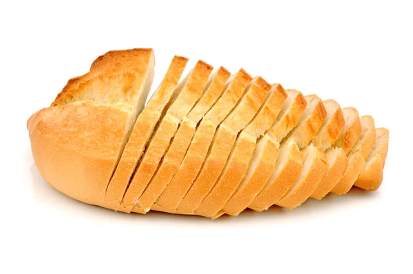 Sneetjes wit brood — Stockfoto