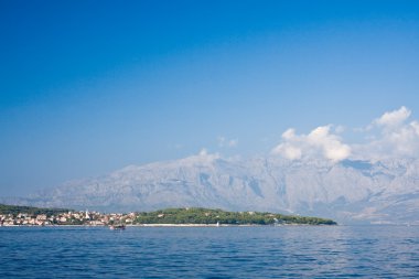 Island Brac and mountains. Croatia clipart