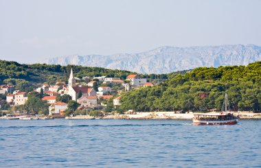 City Sumartin. Island of Brac. Croatia clipart