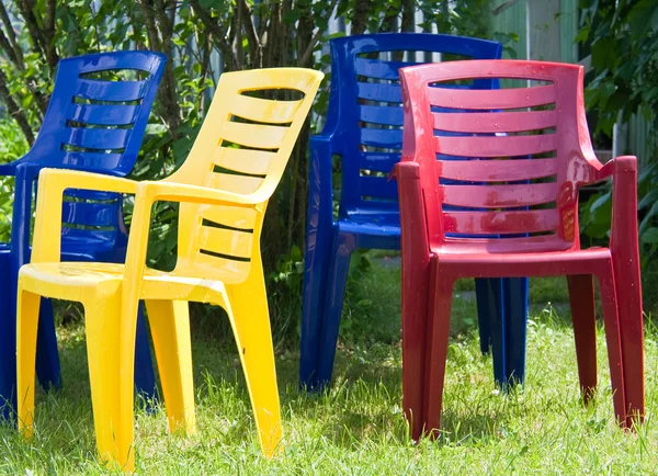 stock image Four summer chairs