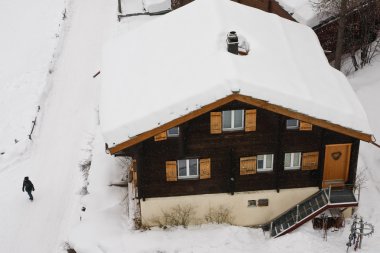 dağ Oteli'nde. Ski resort cervinia, İtalya