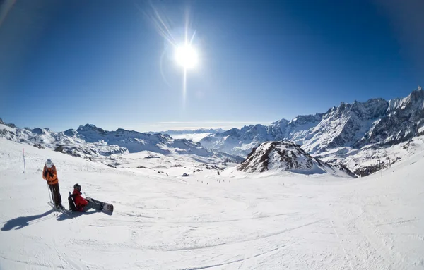 Skigebied cervinia, Italië — Stockfoto