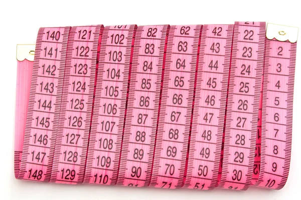Pink tailor's meter — Stock Photo, Image