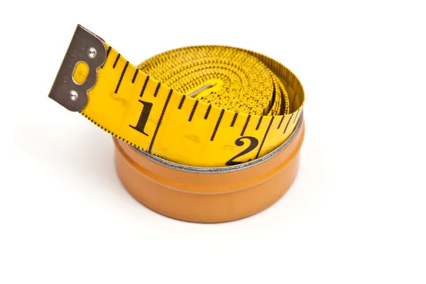 Yellow tailor's meter — Stock Photo, Image