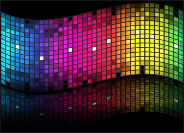 Abstract rainbow - colored vector background clipart