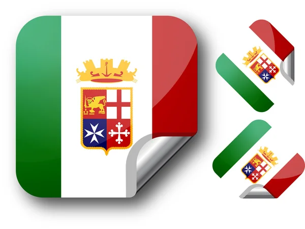 Matrica, zászló Olaszország — Stock Vector