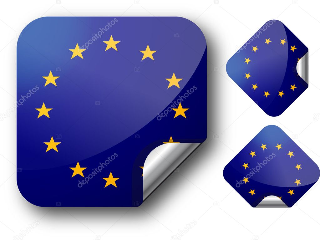 Sticker with EC flag